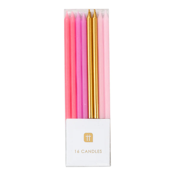TLS - Rose Pink Candles (Set of 16)