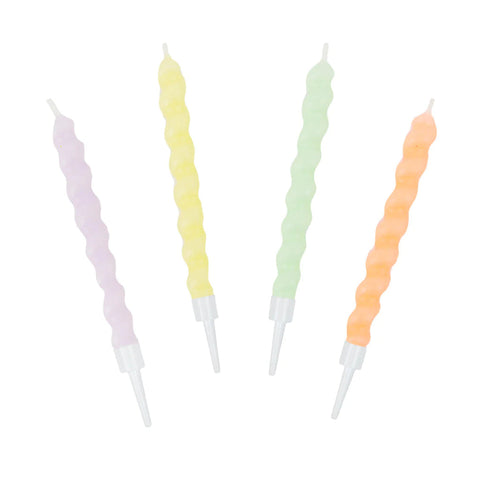 Pastel Twirly Birthday Candles