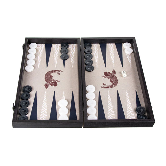 Manopoulos - Handcrafted Japanese Koi Fish Backgammon Set 48x26cm