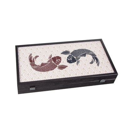Manopoulos - Handcrafted Japanese Koi Fish Backgammon Set 48x26cm
