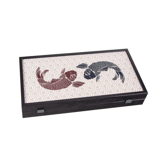 Manopoulos - Handcrafted Japanese Koi Fish Backgammon Set 48x26cm