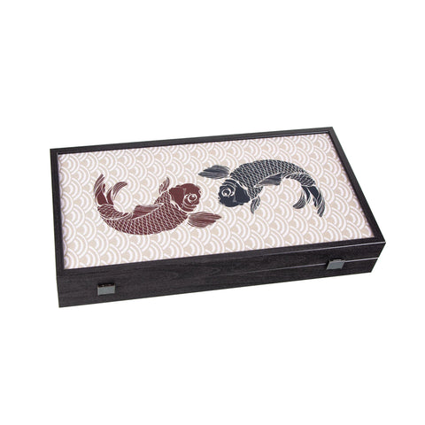 Manopoulos - Handcrafted Japanese Koi Fish Backgammon Set 48x26cm