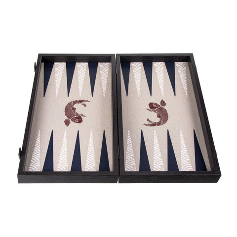 Manopoulos - Handcrafted Japanese Koi Fish Backgammon Set 48x26cm