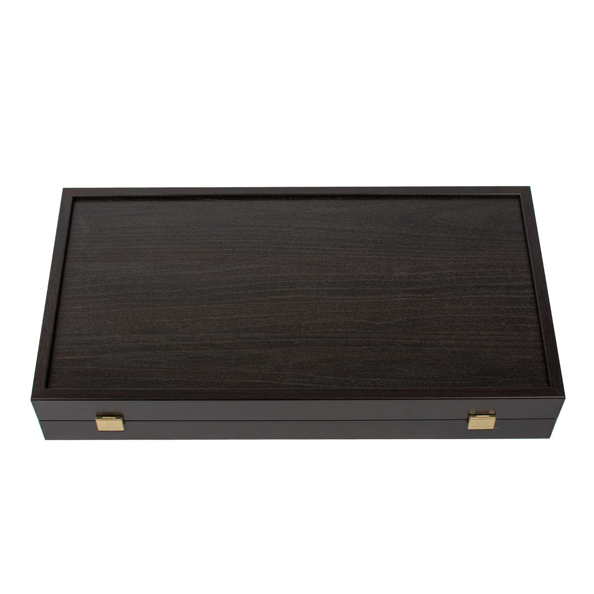 Manopoulos - Handcrafted Wenge Replica Wood Backgammon Set with Walnut & Oak Points with Side Racks 20x12cm