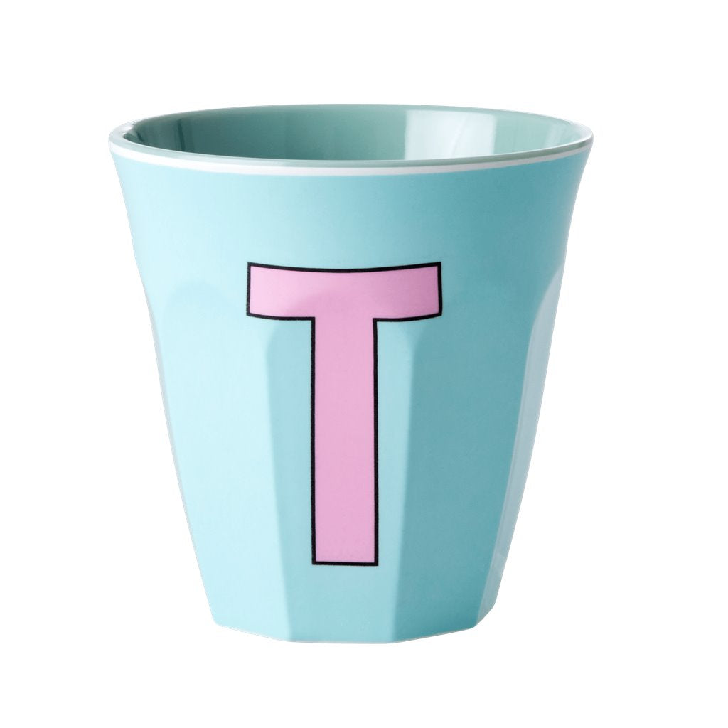 Rice Melamine Cup 250ml - Girl Plain Alphabet