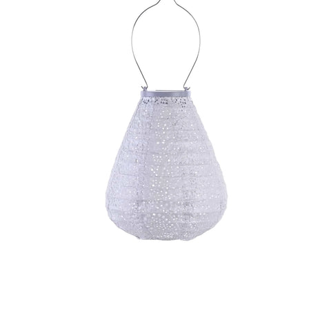 Lumiz Paisley Silver Tulip LED Solar Lantern