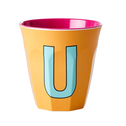 Rice Melamine Cup 250ml - Girl Plain Alphabet
