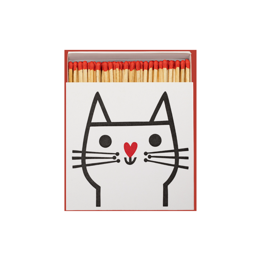 Archivist Square Matchbox - Cat by Jane Foster