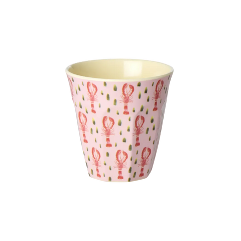Rice Pink Lobster Melamine Cup