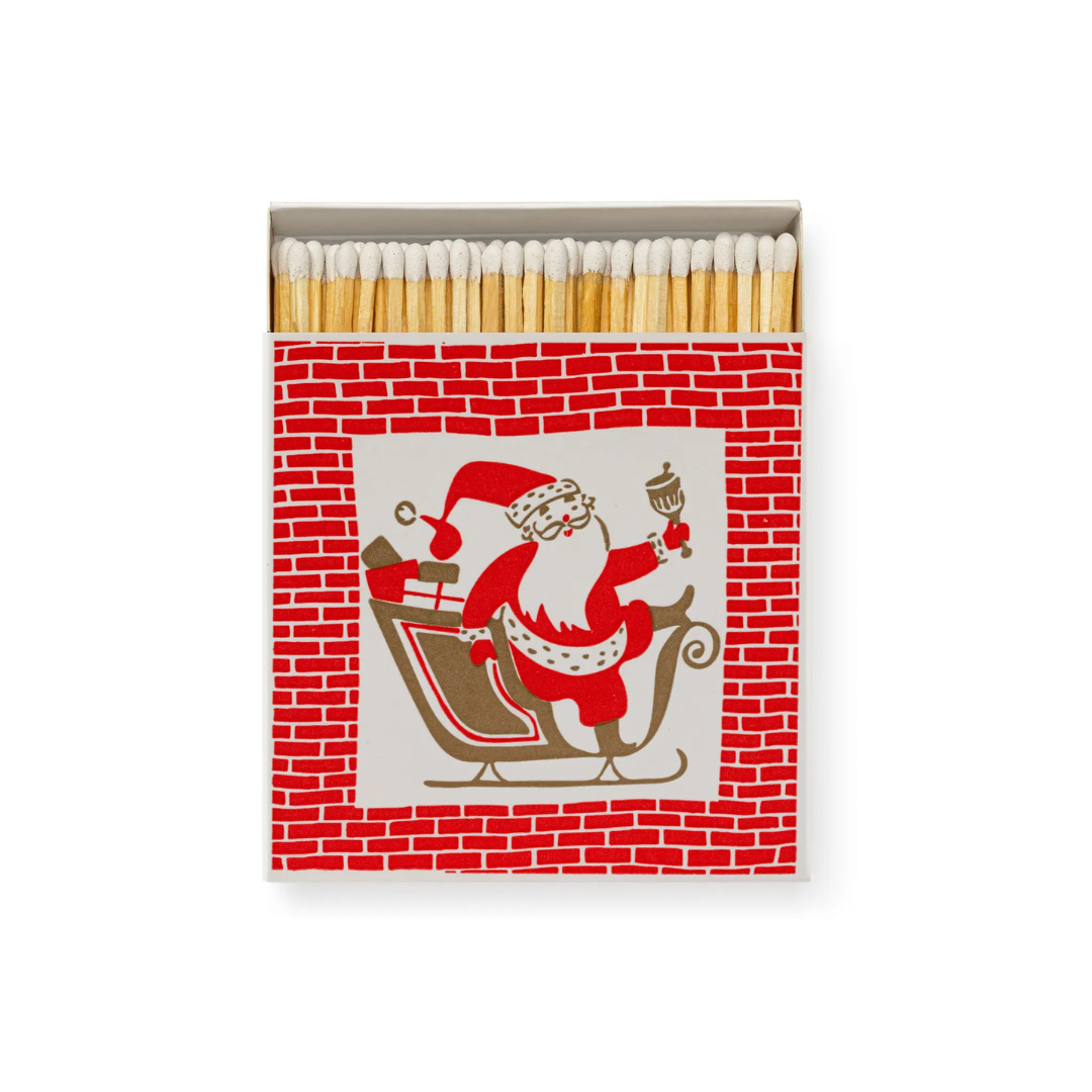 Archivist Square Matchbox in Father Christmas design