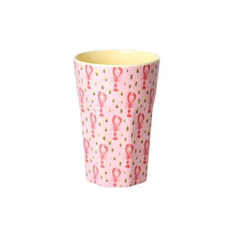 Rice Pink Lobster Melamine Cup