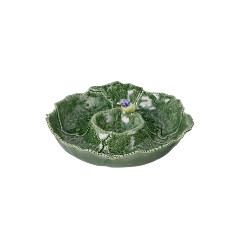 Bordallo Pinheiro Cineraria Leaf Blue Bird Appetizer Plate 36cm