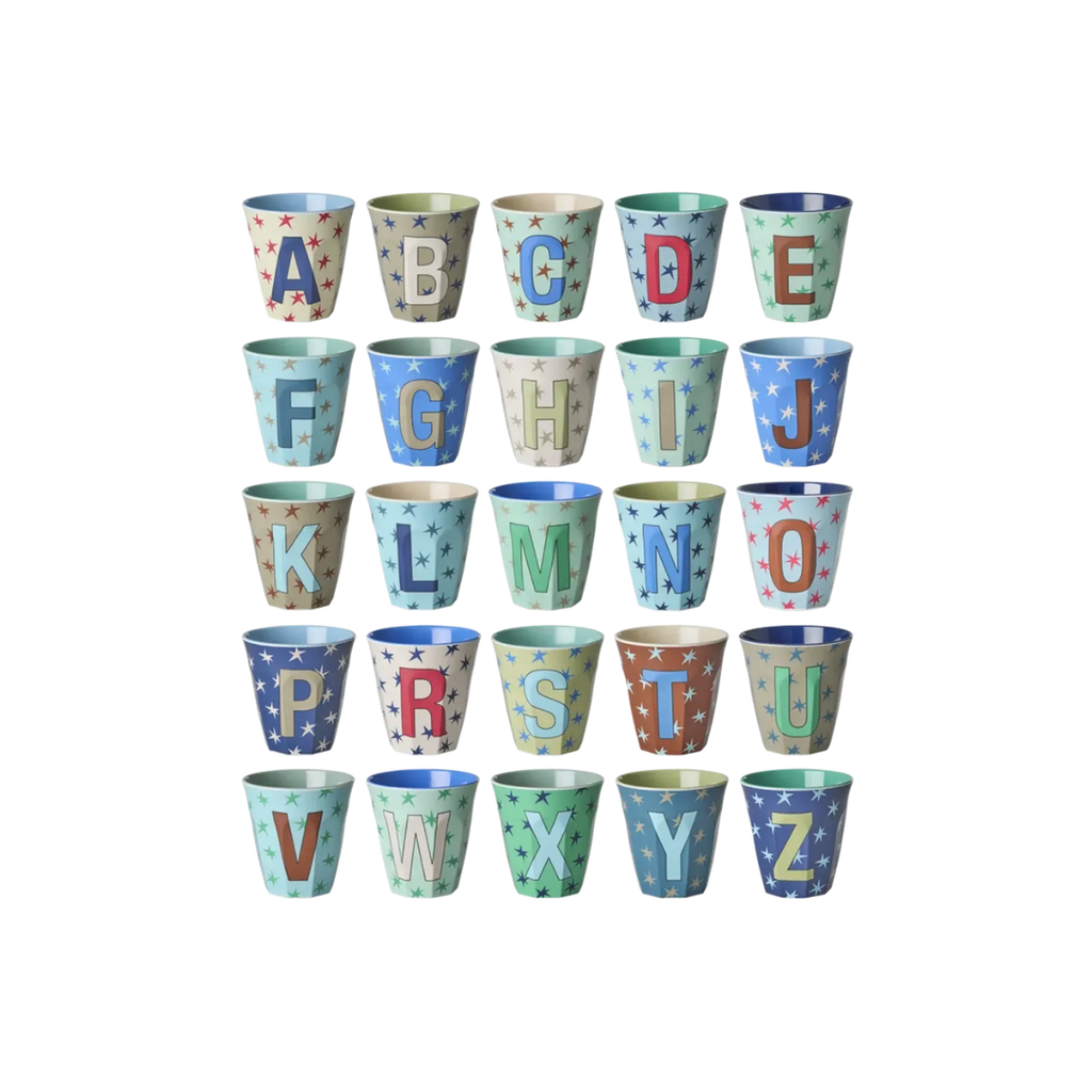 Rice Melamine Cup 250ml - Star Alphabet