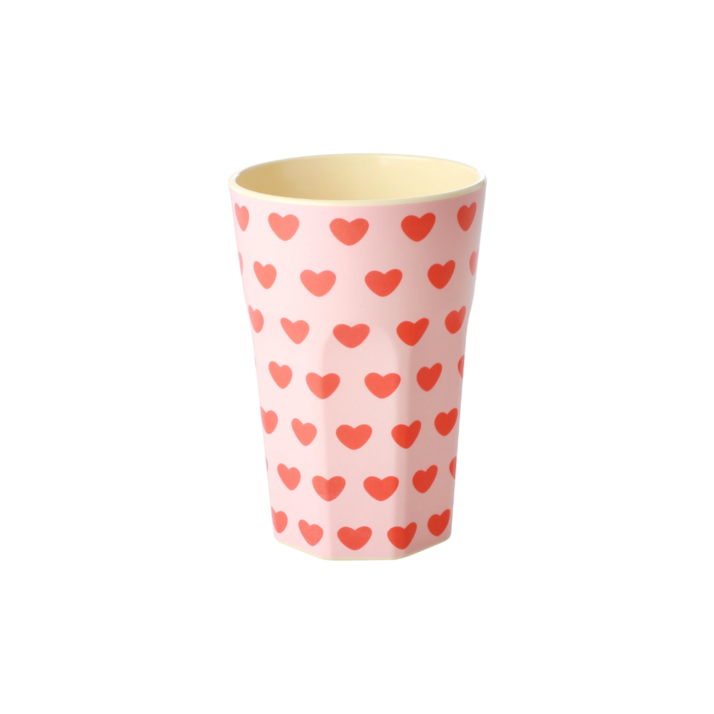 Rice Melamine Tall Cup in Sweet Hearts