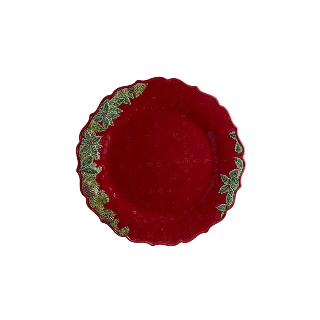 Bordallo Pinheiro Christmas Garland charger plate, 35.5 cm