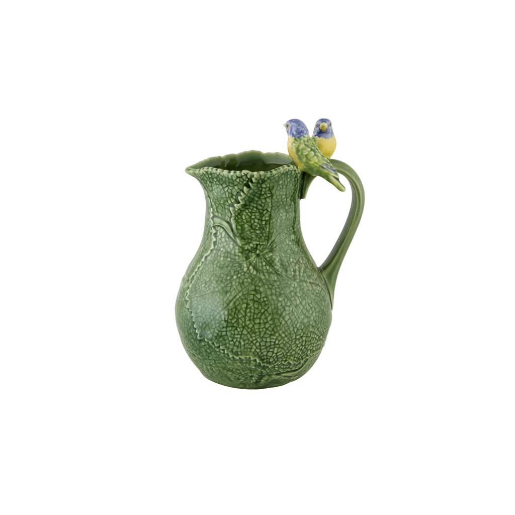 Bordallo Pinheiro Cineraria Leaf Blue Bird Pitcher 1.8L