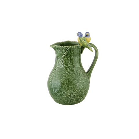 Bordallo Pinheiro Cineraria Leaf Blue Bird Pitcher 1.8L