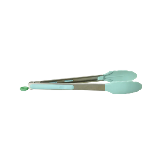 Rice Silicone Kitchen Tongs - Mint - Large
