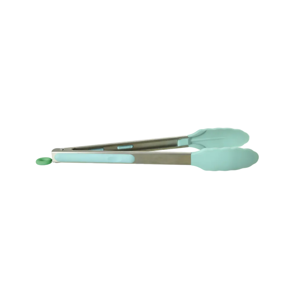 Rice Silicone Kitchen Tongs - Mint - Large