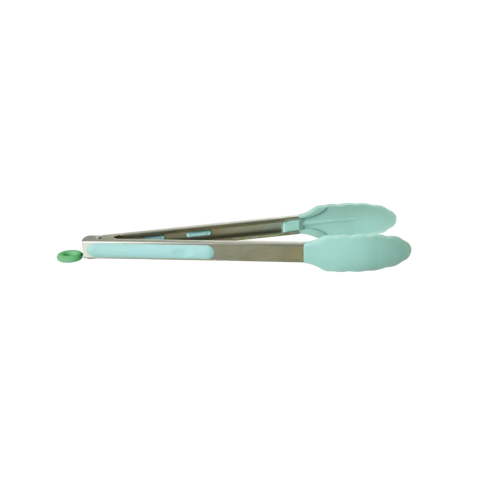 Rice Silicone Kitchen Tongs - Mint - Large