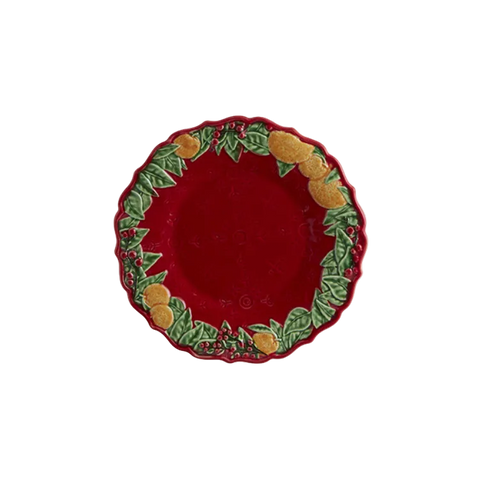 Bordallo Pinheiro Christmas Garland Dessert Plate 22cm