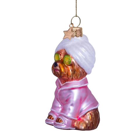 Vondels Self-Care Dog Glass Ornament – 9 cm