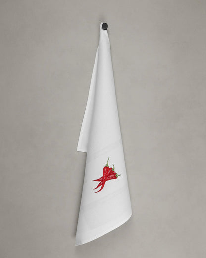 Vista Portuguese - Chili Tea Towel, White, view 2