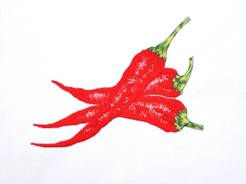 Vista Portuguese - Chili Tea Towel, White