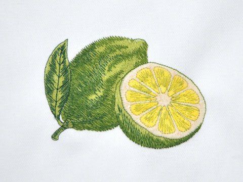 Vista Portuguese - Lime Tea Towel, White