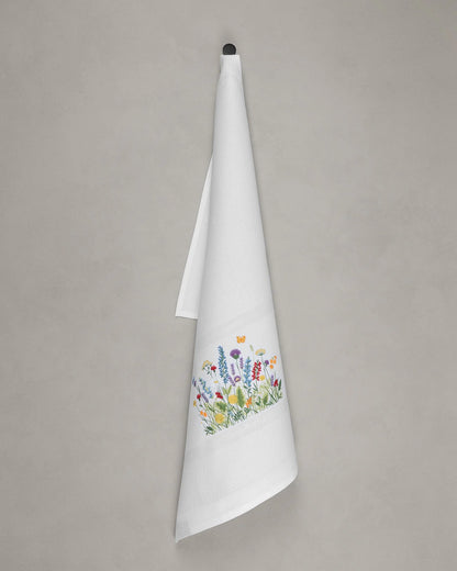 Vista Portuguese - Flower Meadow Tea Towel , White, view 2