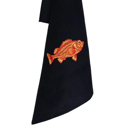 Vista Portuguese - Redfish Tea Towel, Black