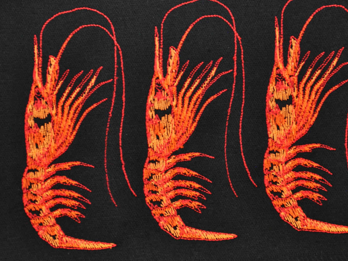 Vista Portuguese - Shrimp Tea Towel, Black, view 3