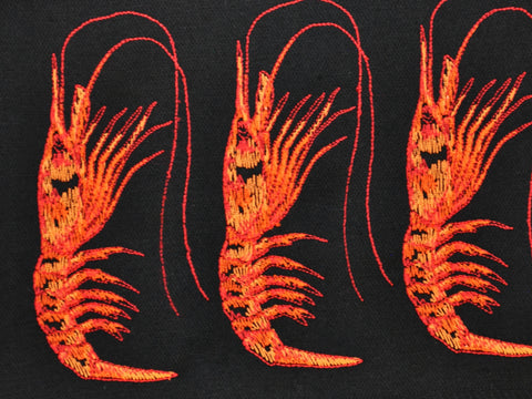 Vista Portuguese - Shrimp Tea Towel, Black