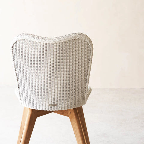 Lily Dining Chair in Teak - Pure White (Set of 2)