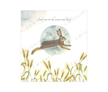 Wishing Well Greeting Card Love You To The Moon And Back