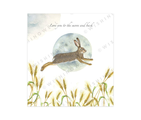 Wishing Well Greeting Card Love You To The Moon And Back