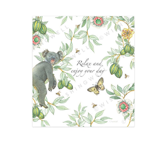 Wishing Well Greeting Card Relax And Enjoy Your Day
