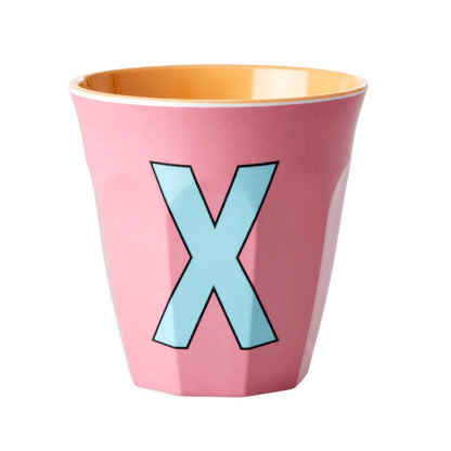 Rice Melamine Cup 250ml - Girl Plain Alphabet