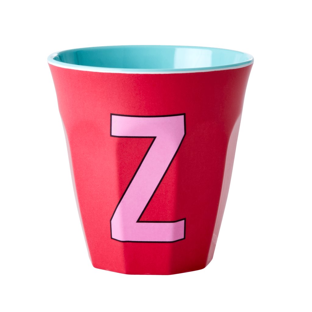 Rice Melamine Cup 250ml - Girl Plain Alphabet