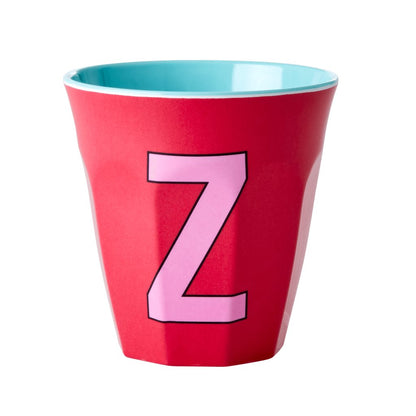 Rice Melamine Cup 250ml - Girl Plain Alphabet