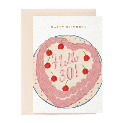Nelly Castro Hello 30! greeting card by Klang Und Kleid