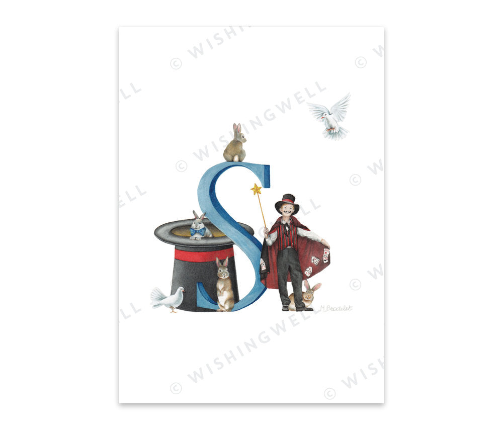 Wishing Well Alphabet Greeting Card