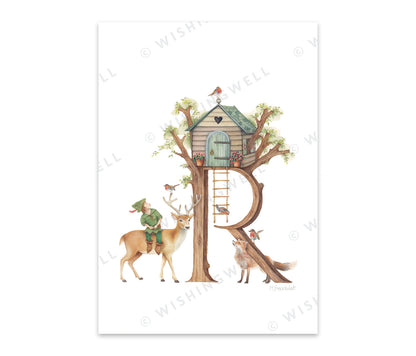 Wishing Well Alphabet Greeting Card