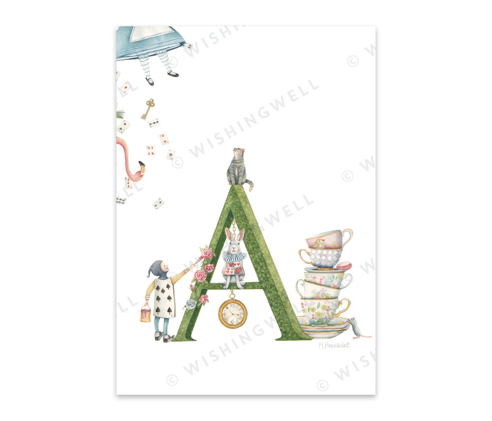 Wishing Well Alphabet Greeting Card