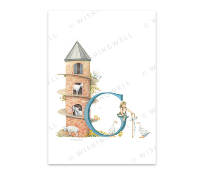 Wishing Well Alphabet Greeting Card, view 11