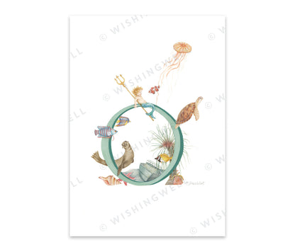 Wishing Well Alphabet Greeting Card