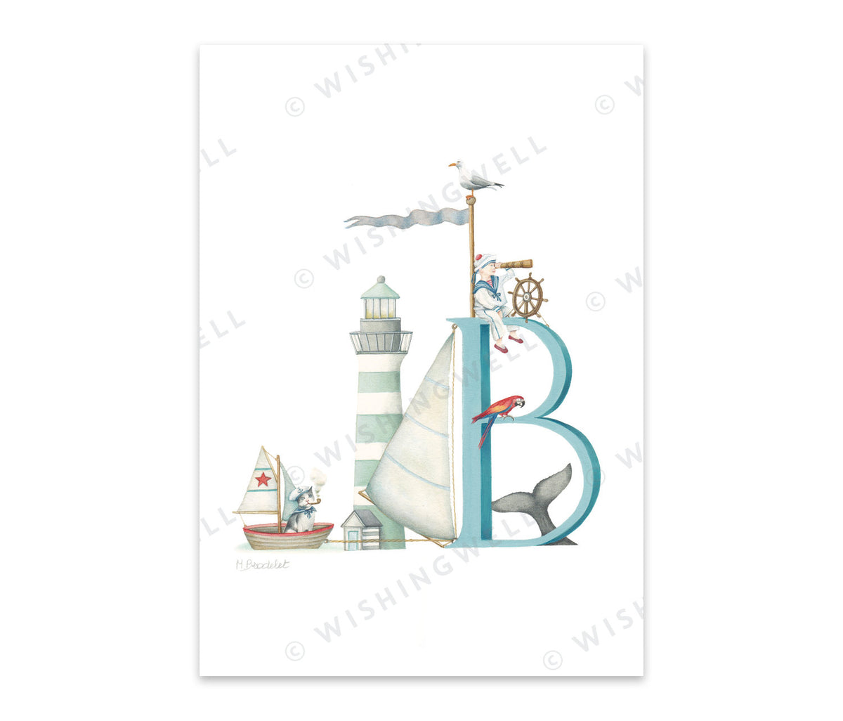 Wishing Well Alphabet Little Greeting Card, view 4