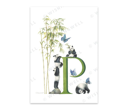 Wishing Well Alphabet Greeting Card