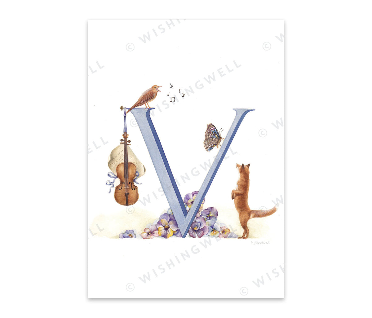 Wishing Well Alphabet Greeting Card
