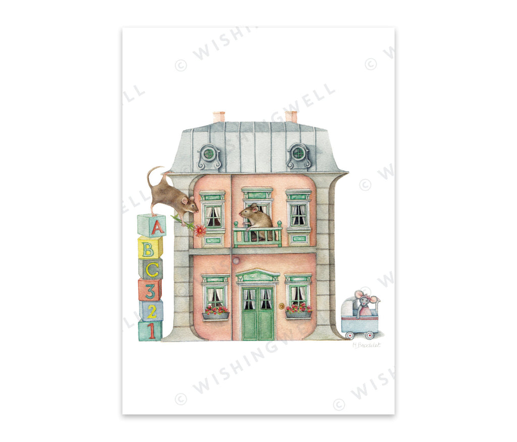 Wishing Well Alphabet Little Greeting Card